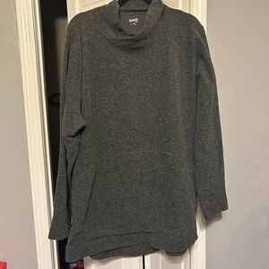 Duluth Trading Co Gray Cowl Neck Sweater
